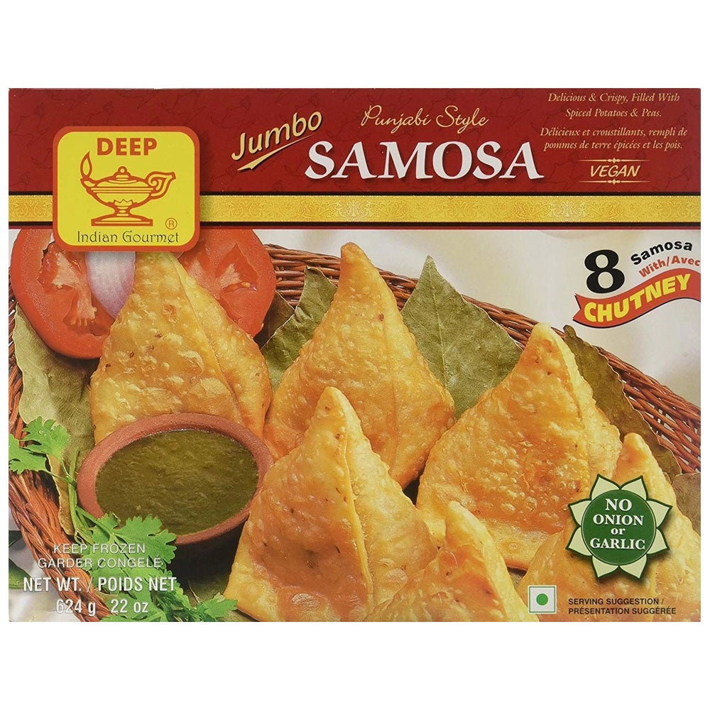 Punjabi Style Jumbo Samosa Frozen 8 pcs Deep Ginger & Spice
