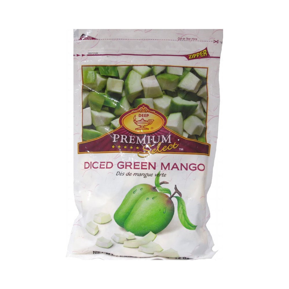 Diced Green Mango Frozen 12 oz Deep Ginger & Spice Indian Market