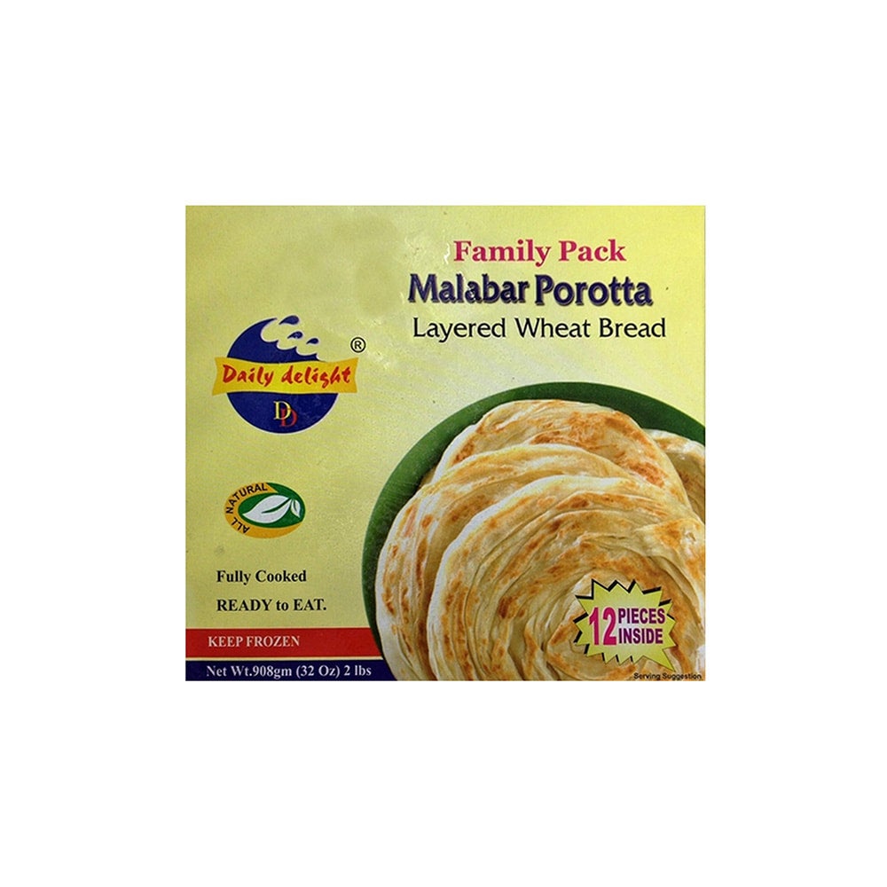Malabar Porotta Family Pack Frozen 12 Paratha Daily Delight